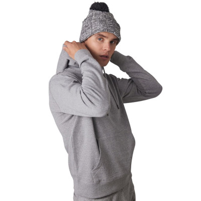 Bobble beanie with turn-up.